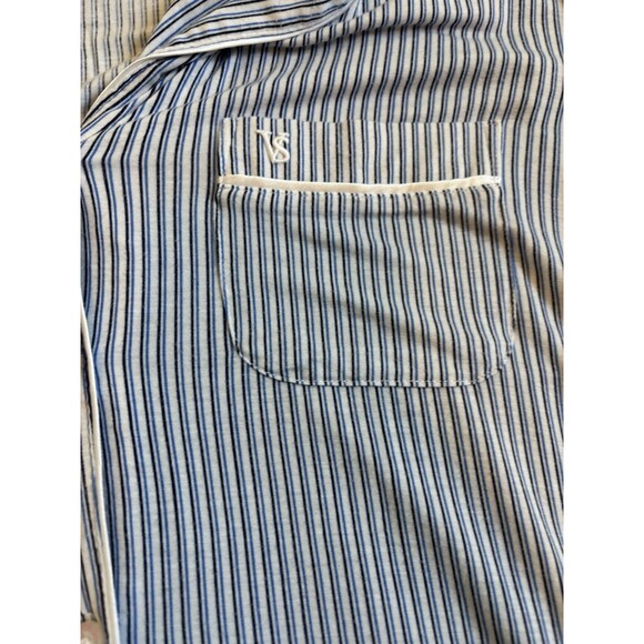 Victoria Secret Modal Soft Easy Fit Shorts Pajama Set M Blue Variegated Stripe - Picture 3 of 4